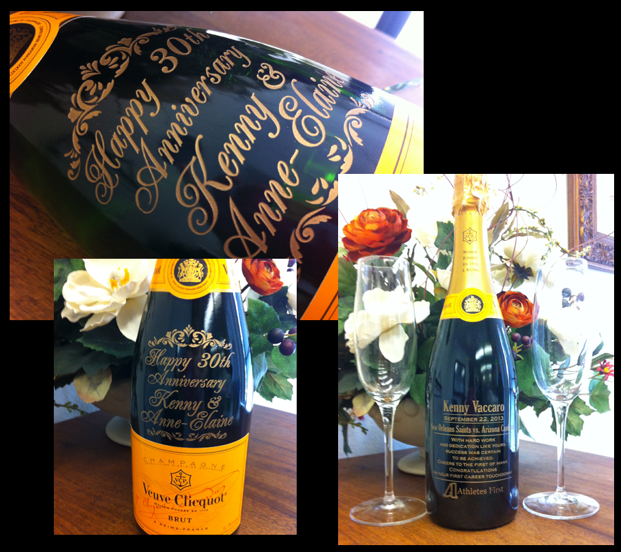 Personalized Veuve Clicquot Yellow Label Champagne